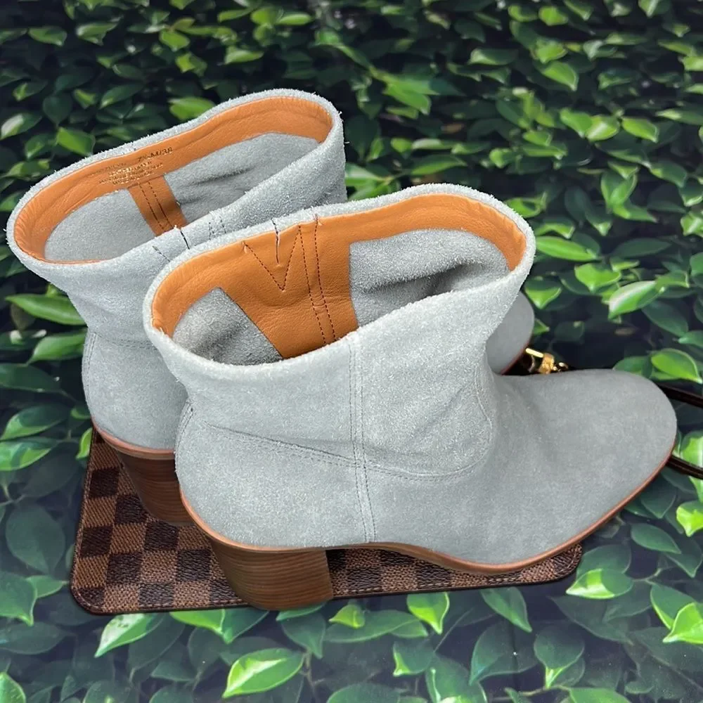 * Lucky brand gray suede ankle boots